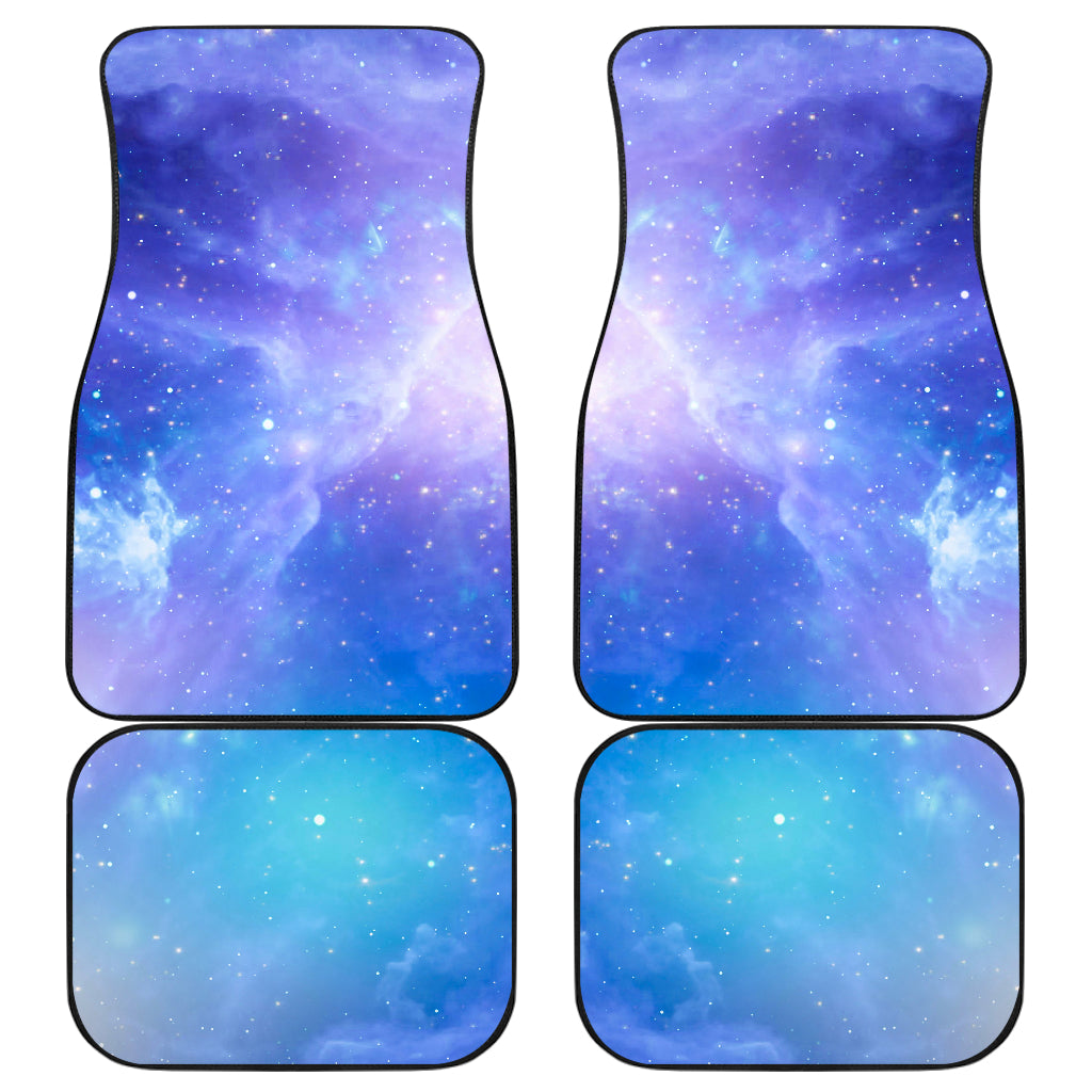 Blue Light Nebula Galaxy Space Print Front And Back Car Floor Mats/ Front Car Mat