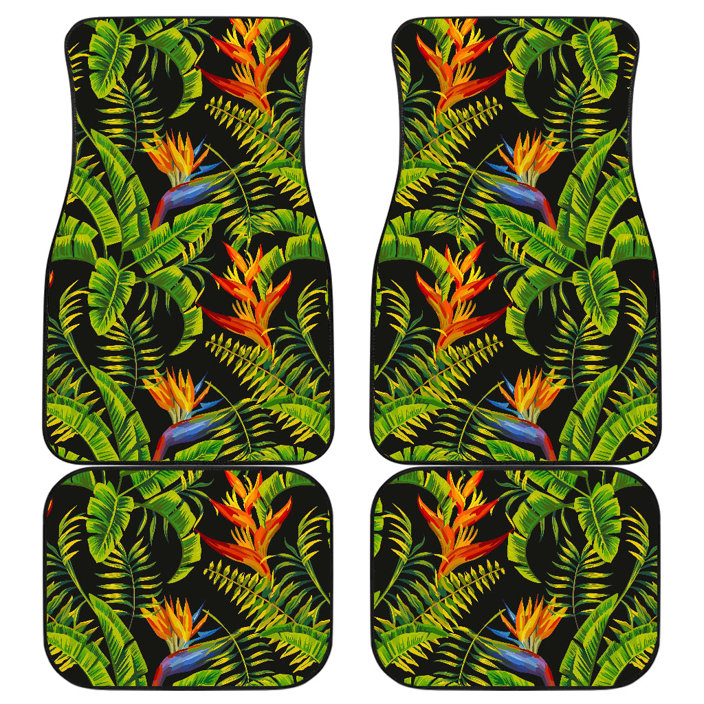 Tropical Summer Pattern Print Front And Back Car Floor Mats/ Front Car Mat