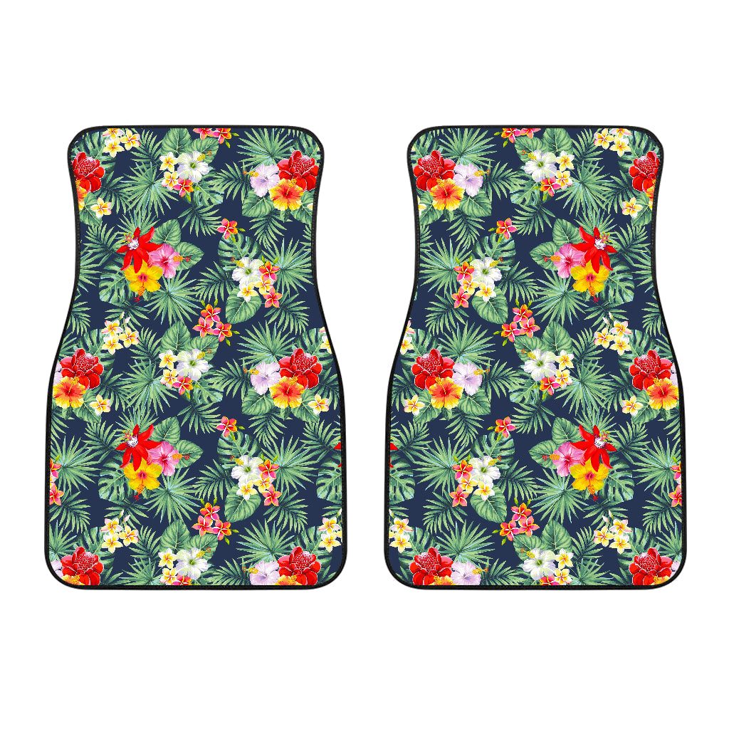 Summer Tropical Hawaii Pattern Print Front And Back Car Floor Mats/ Front Car Mat