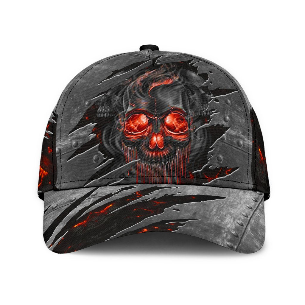 3D Red Skull On Cap Hat For Adult Summer Skull Cap Hat For Travel