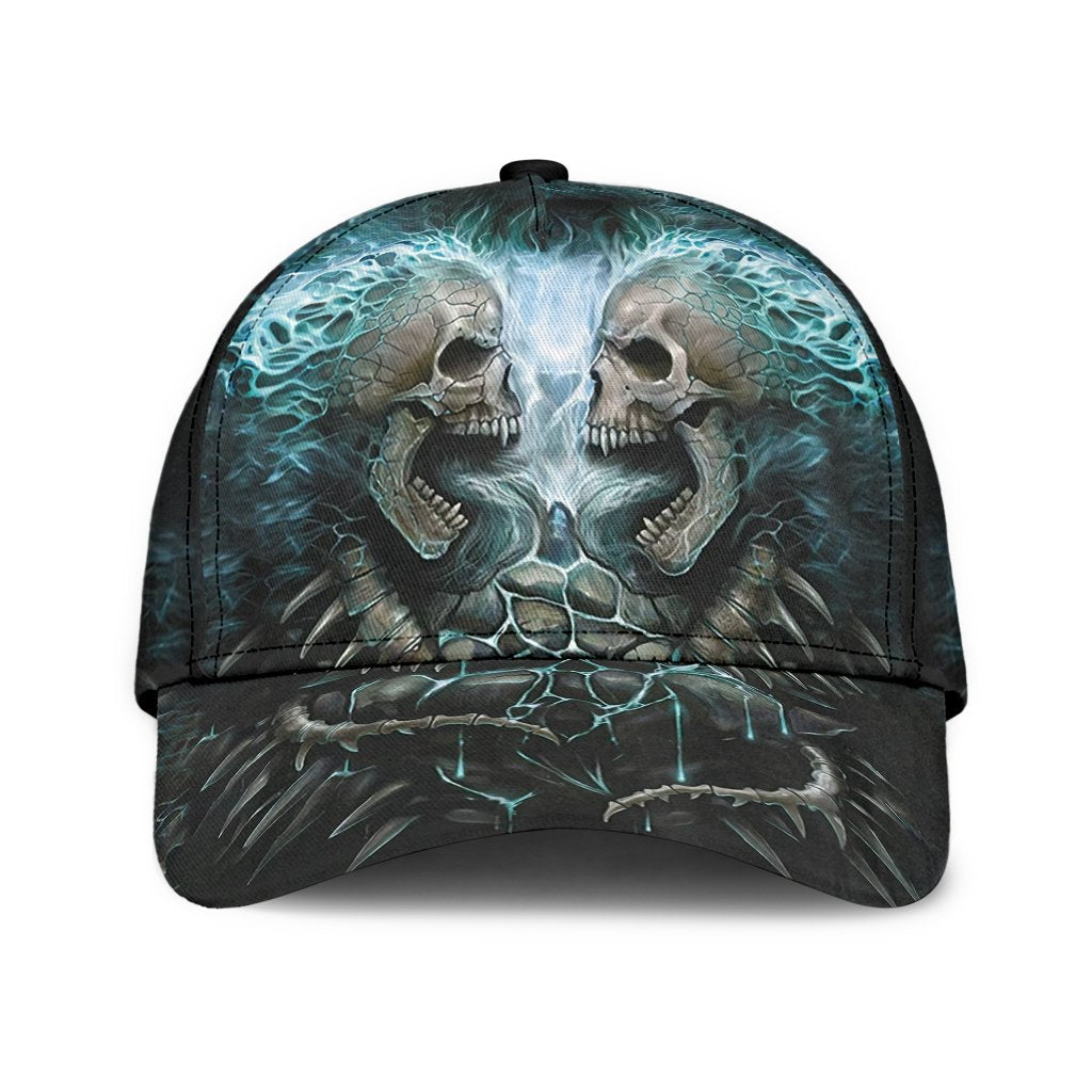Skull Angry On Classic Cap Hat/ 3D Full Printed Skull Cap