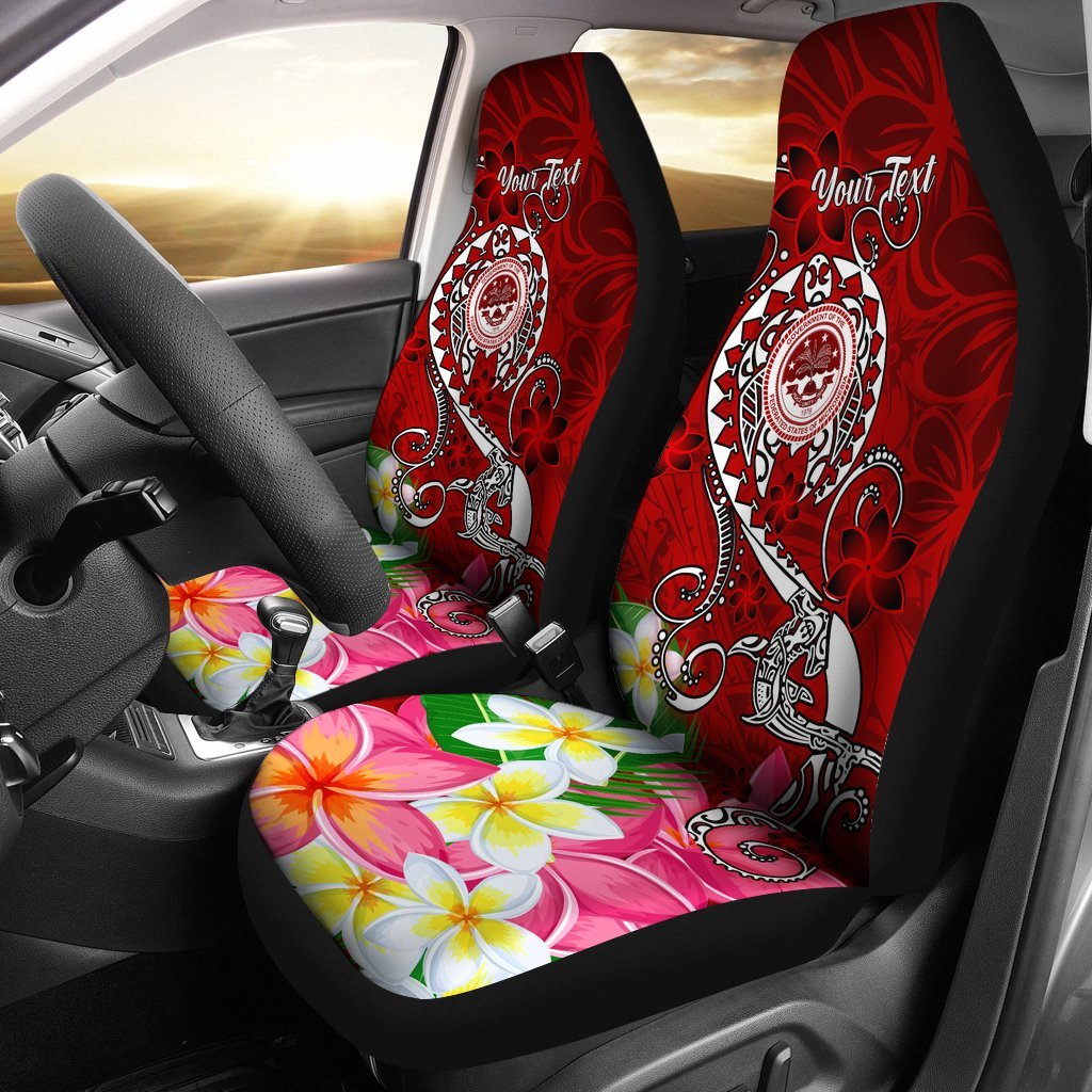FSM Personalised Car Seat Turtle Plumeria (Red)