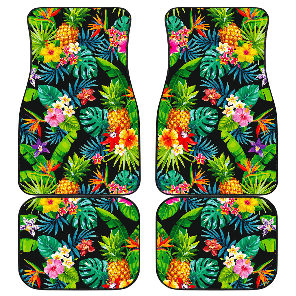 Aloha Hawaiian Tropical Pattern Print Front And Back Car Floor Mats/ Front Car Mat