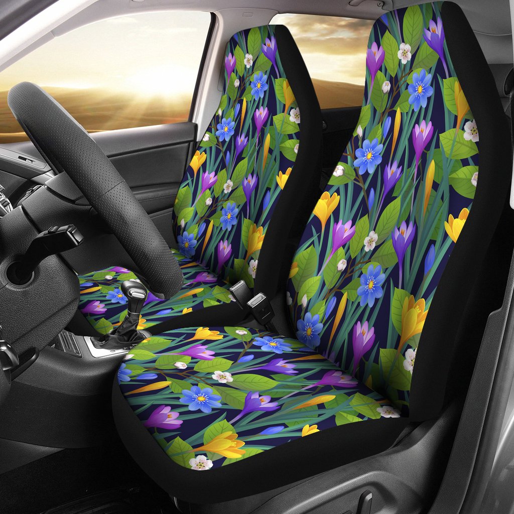 Flower Vintage Full Print On Car Seat Cover
