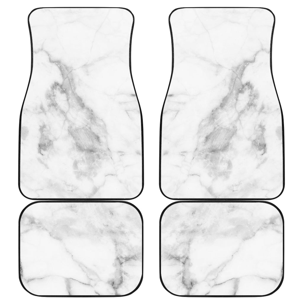 White Smoke Marble Print Front And Back Car Floor Mats/ Front Car Mat