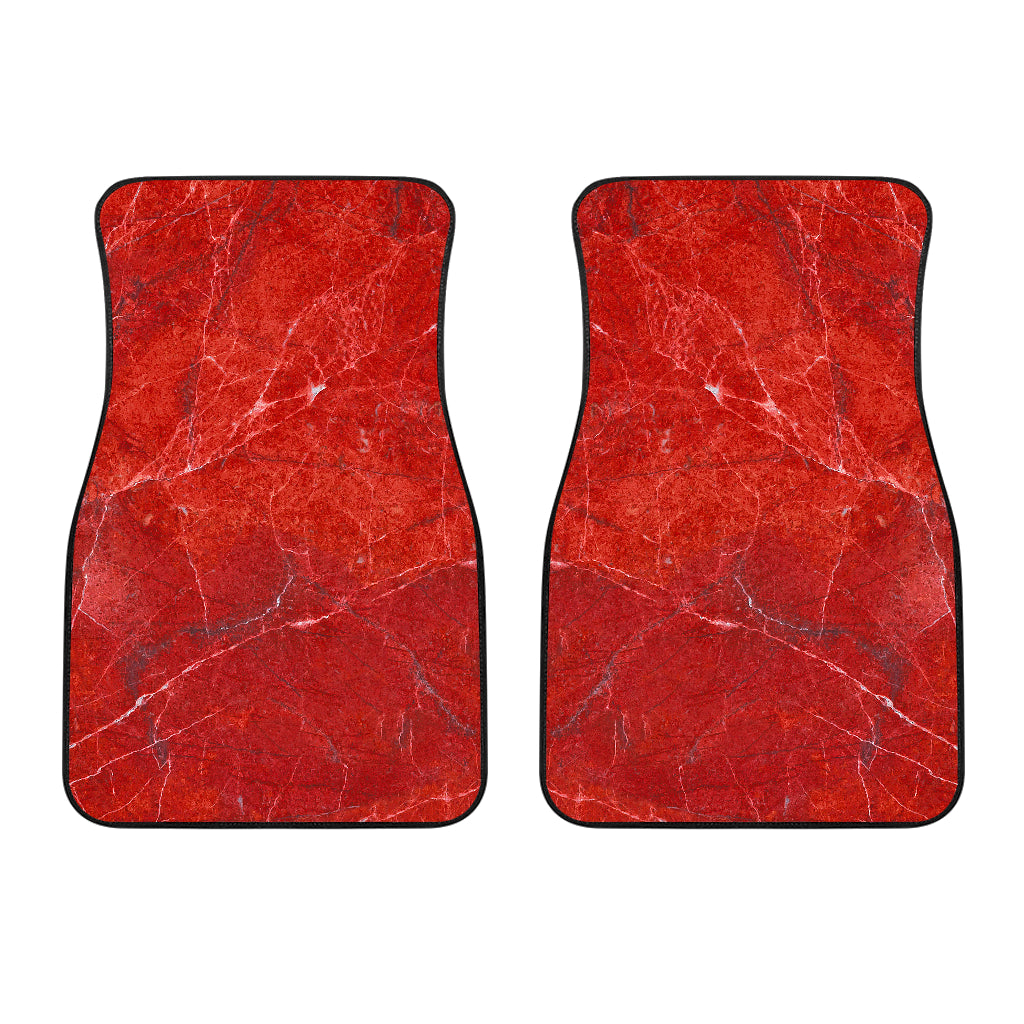 Red Marble Print Front And Back Car Floor Mats/ Front Car Mat