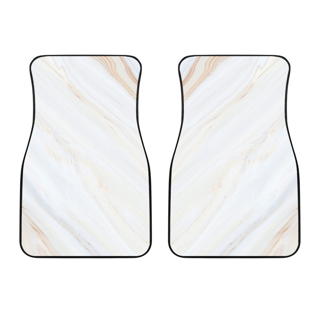 White Brown Smooth Marble Print Front And Back Car Floor Mats/ Front Car Mat