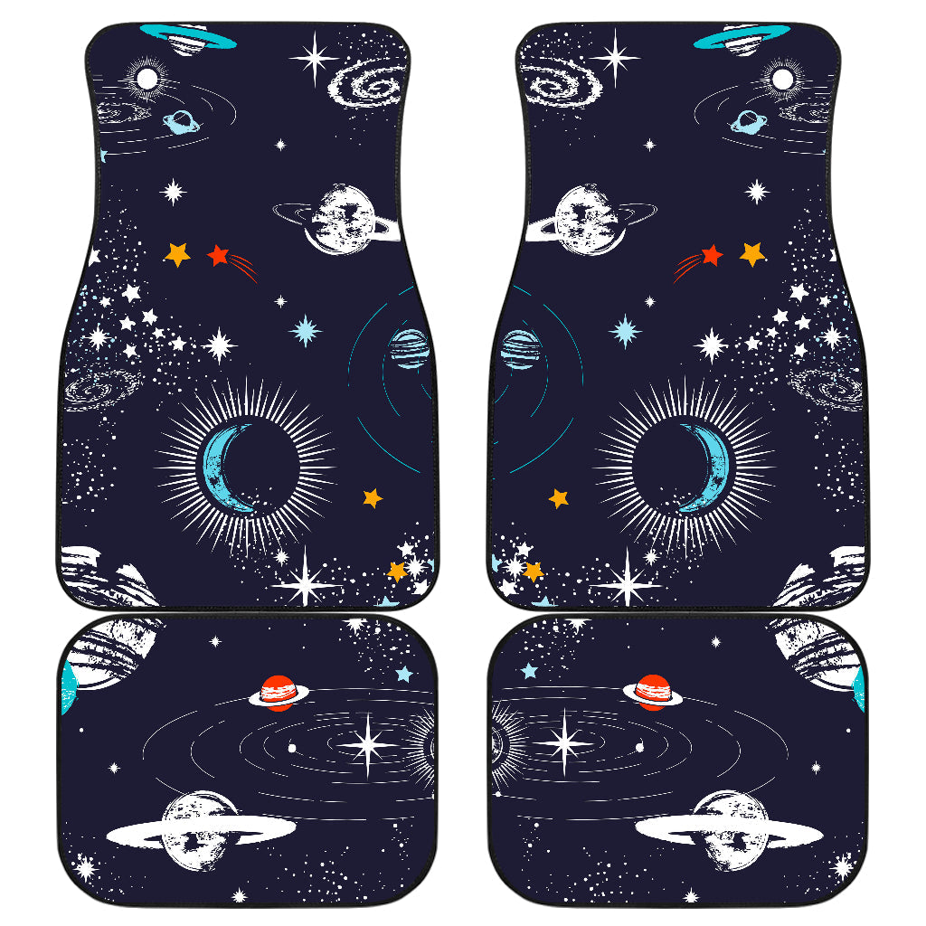Universe Galaxy Outer Space Print Front And Back Car Floor Mats/ Front Car Mat