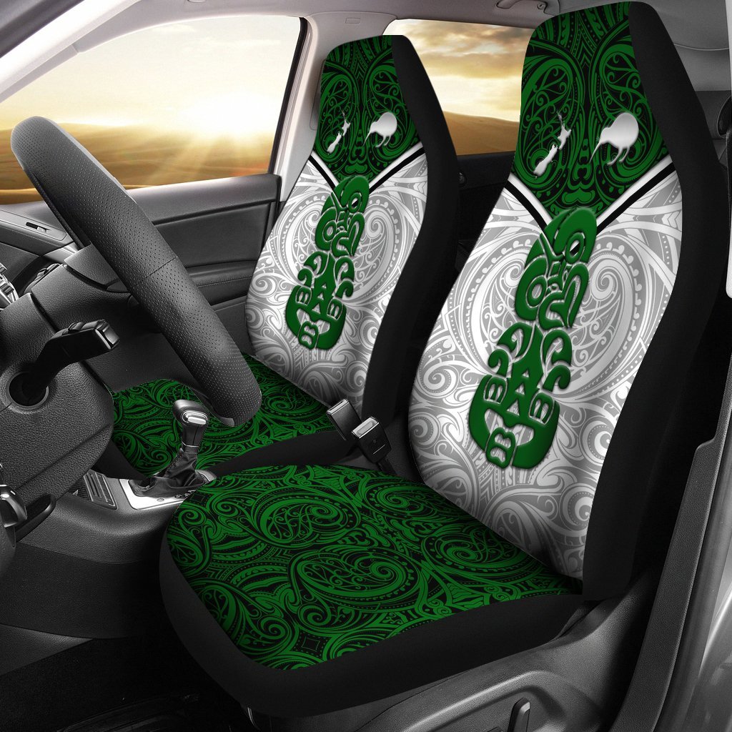 New Zealand Maori Rugby Car Seat Cover Pride Version White