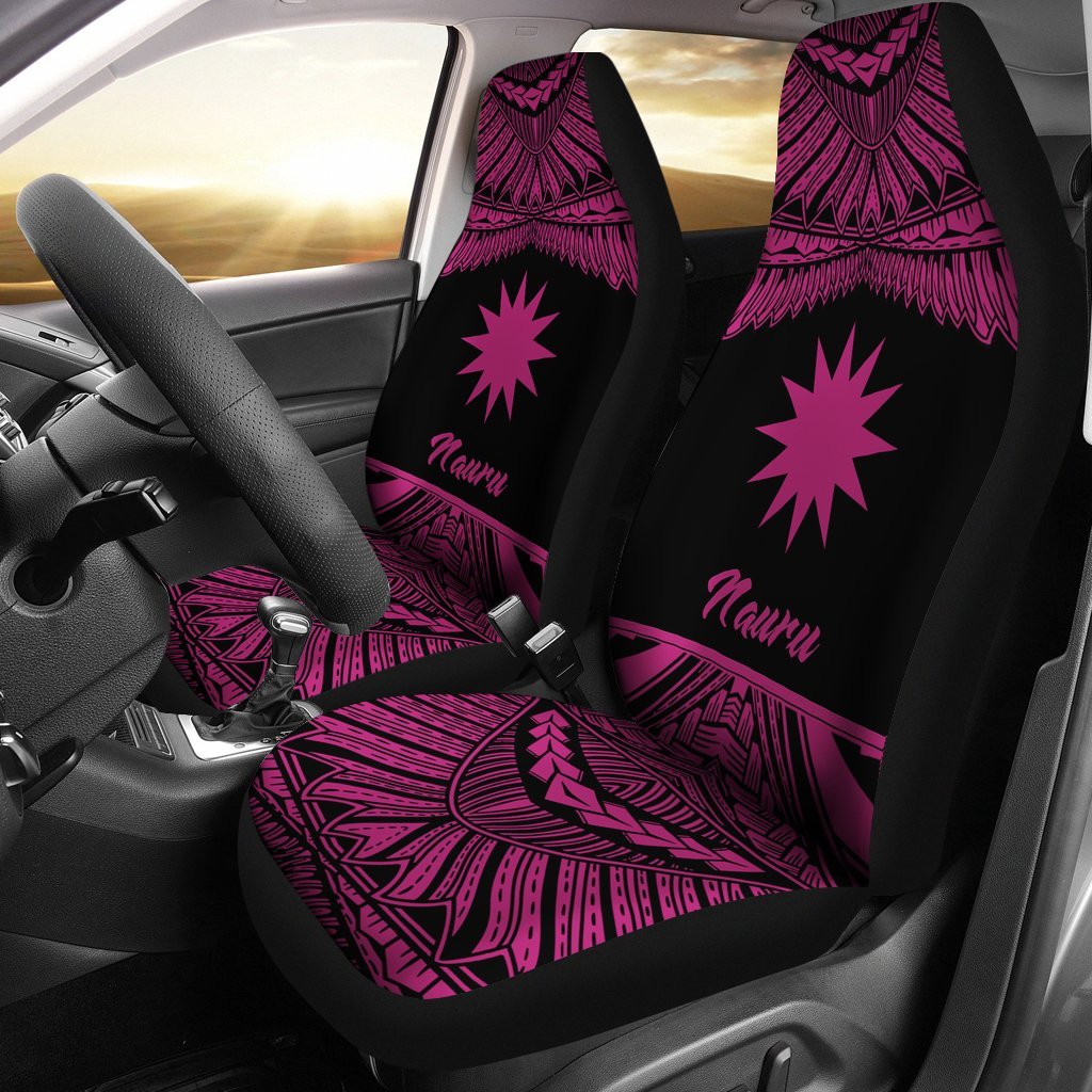 Nauru Polynesian Car Seat Covers Pride Pink Version
