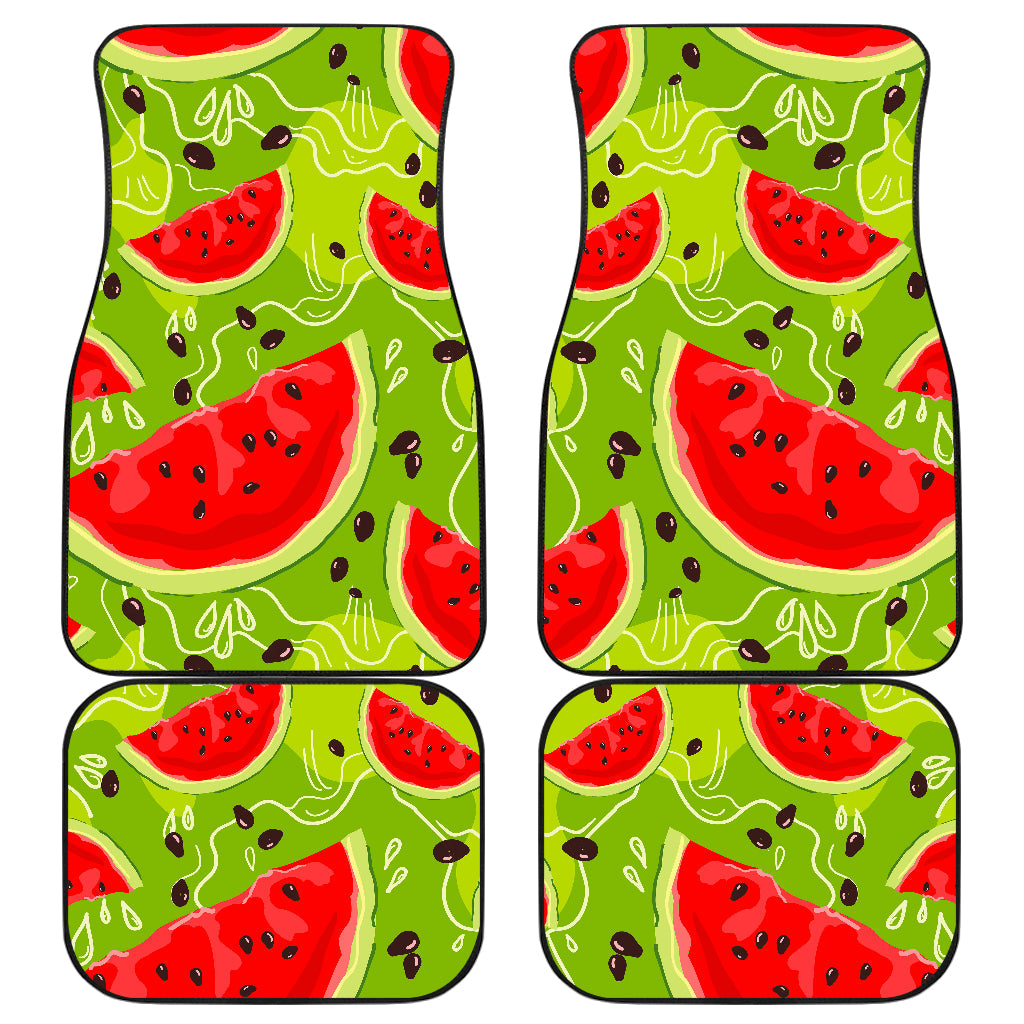 Yummy Watermelon Pieces Pattern Print Front And Back Car Floor Mats/ Front Car Mat
