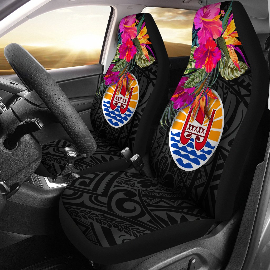 Tahiti Car Seat Covers Polynesian Hibiscus Pattern