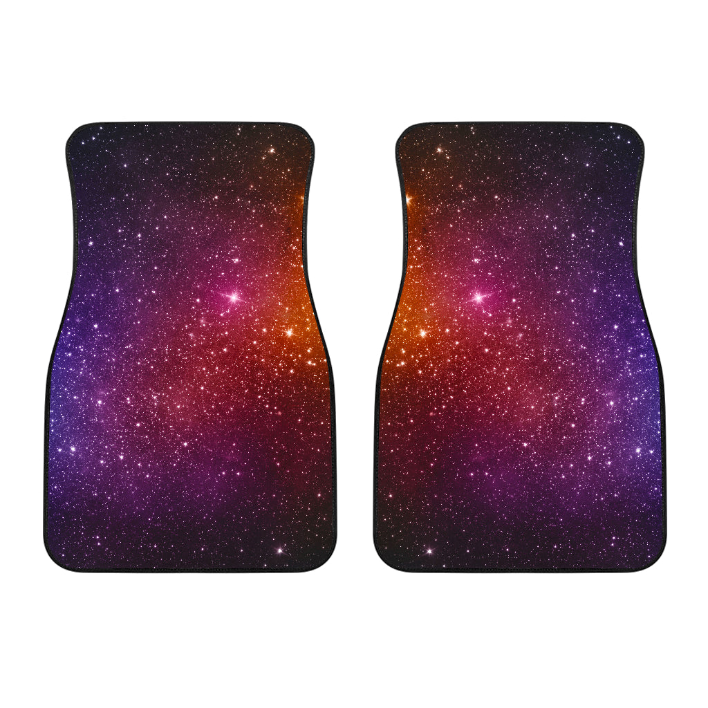 Colorful Stardust Galaxy Space Print Front And Back Car Floor Mats/ Front Car Mat