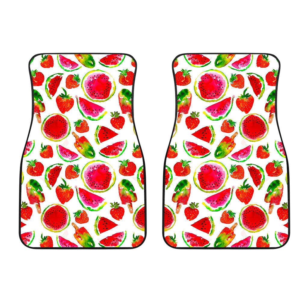 Summer Fruits Watermelon Pattern Print Front And Back Car Floor Mats/ Front Car Mat