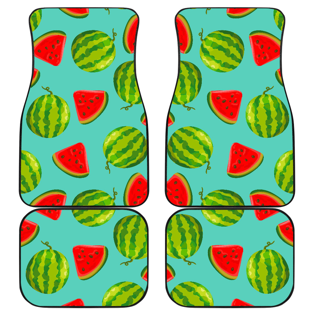 Blue Summer Watermelon Pattern Print Front And Back Car Floor Mats/ Front Car Mat
