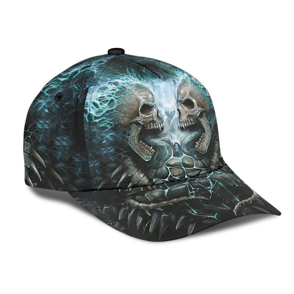Skull Angry On Classic Cap Hat/ 3D Full Printed Skull Cap