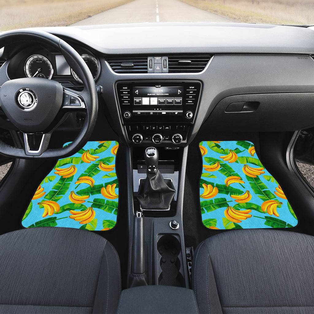 Banana Leaf Pattern Print Front And Back Car Floor Mats/ Front Car Mat