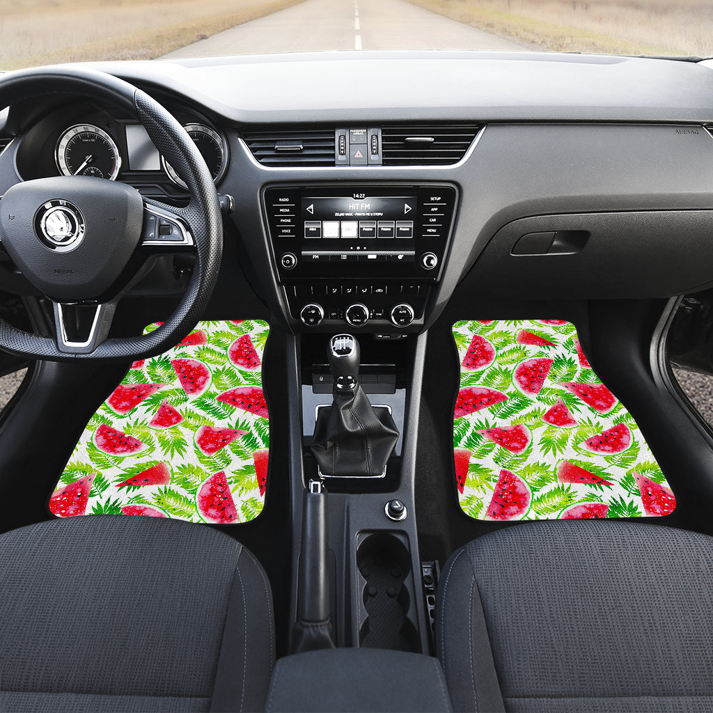 White Summer Watermelon Pattern Print Front And Back Car Floor Mats/ Front Car Mat