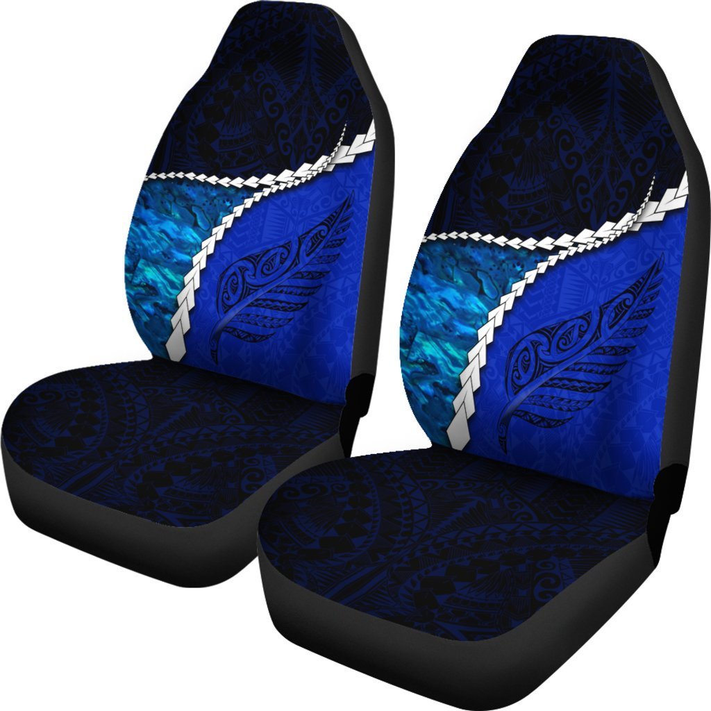 Paua Shell Maorilver Fern Car Seat Covers Cobalt