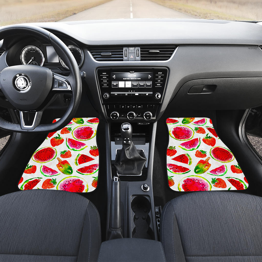 Summer Fruits Watermelon Pattern Print Front And Back Car Floor Mats/ Front Car Mat