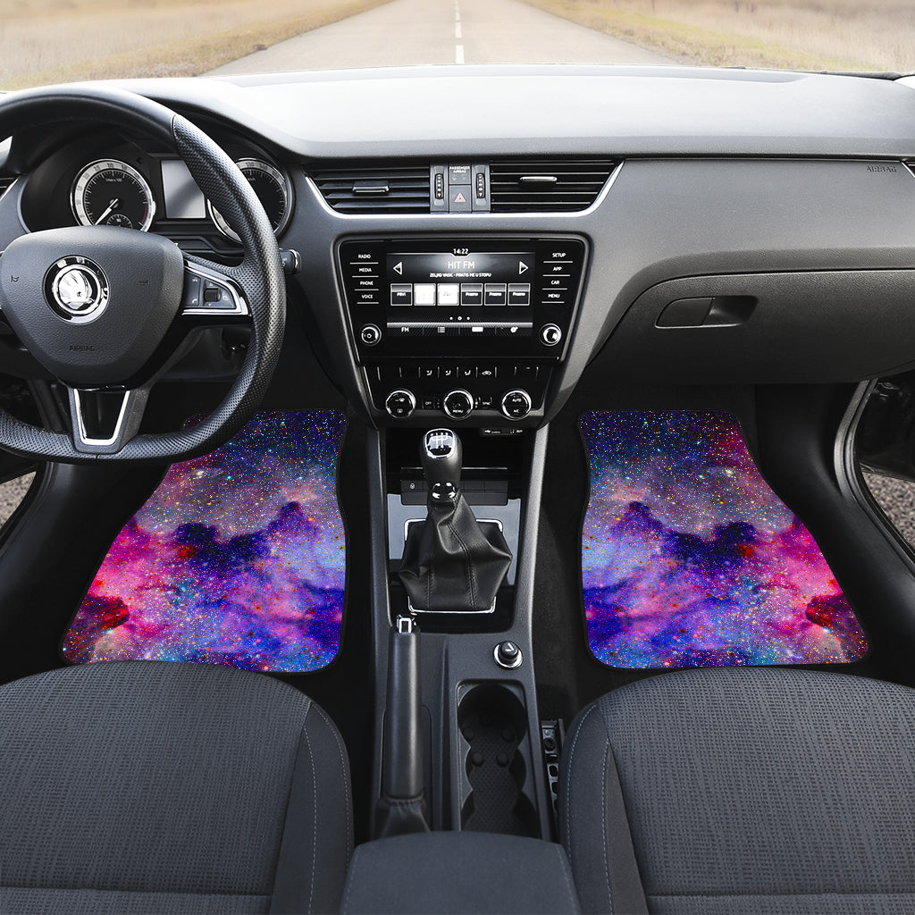 Colorful Nebula Galaxy Space Print Front And Back Car Floor Mats/ Front Car Mat