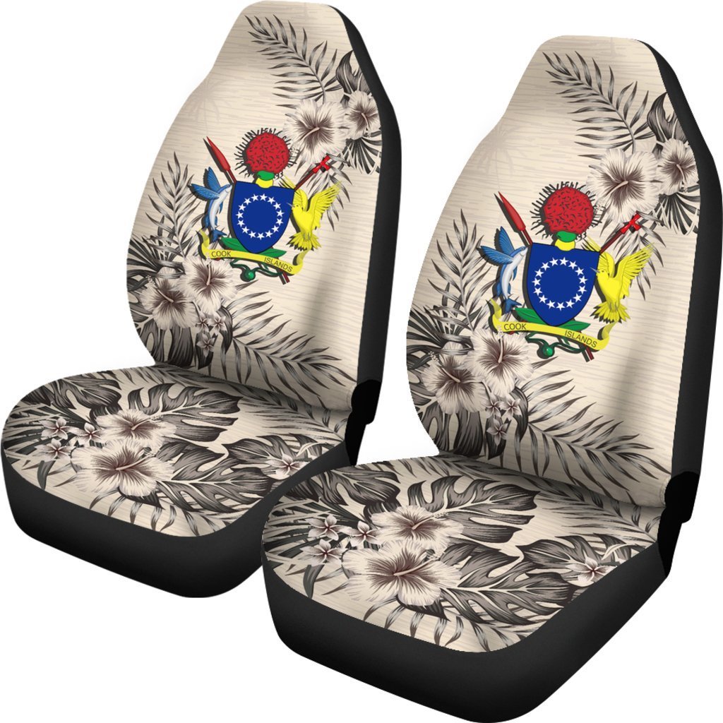 Cook Islands Car Seat Covers The Beige Hibiscus (Set Of Two)