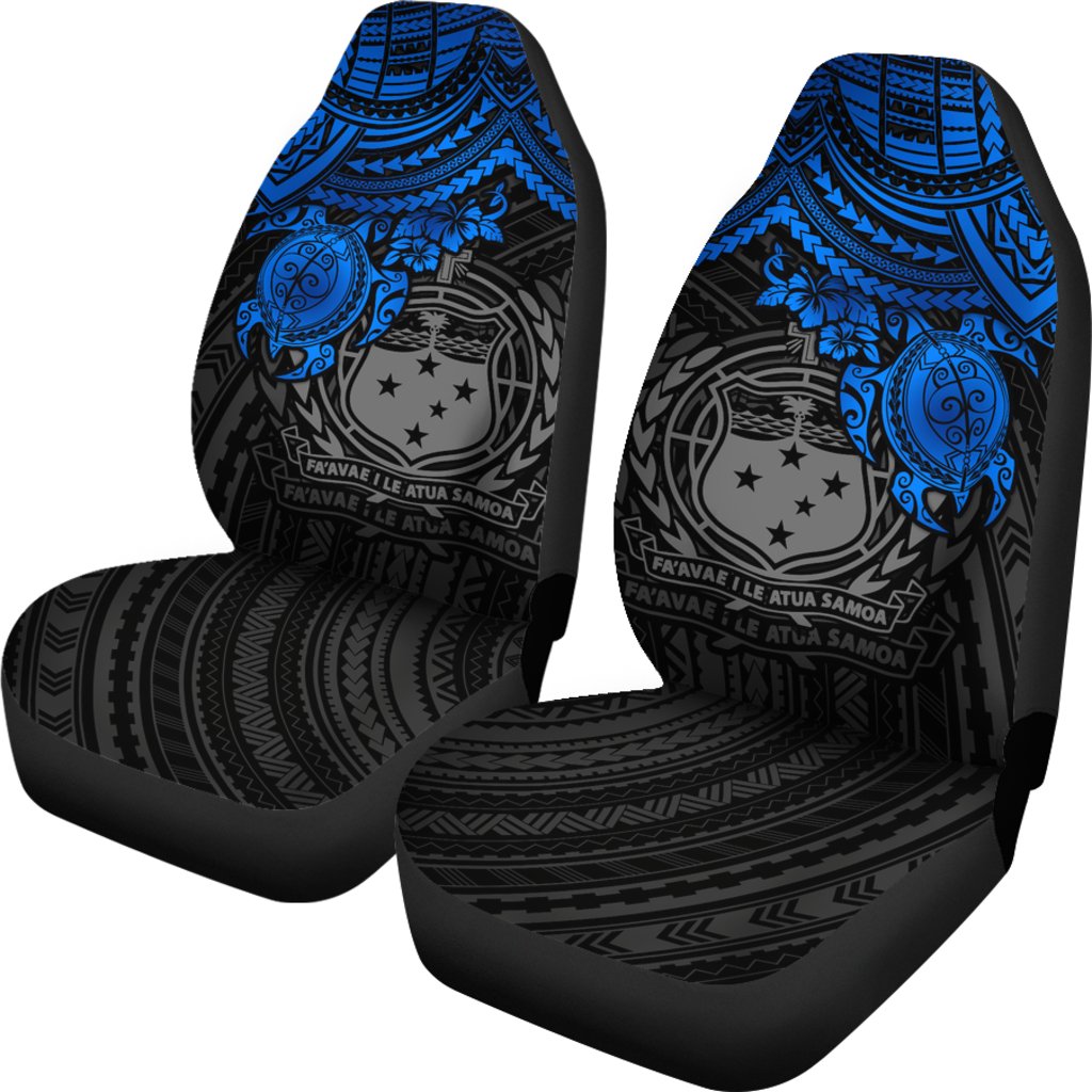Samoa Car Seat Covers Samoa Coat Of Arms Blue Turtle Hibiscus