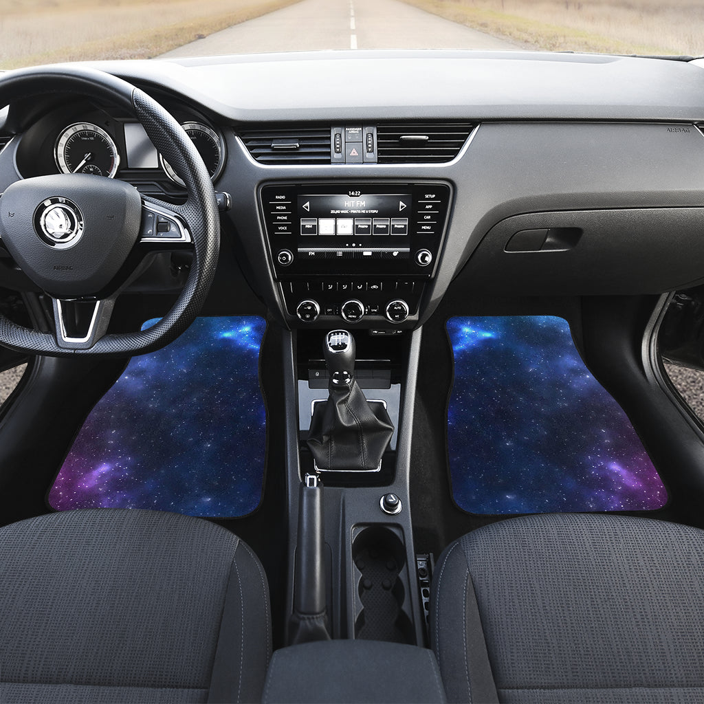 Blue Purple Cosmic Galaxy Space Print Front And Back Car Floor Mats/ Front Car Mat