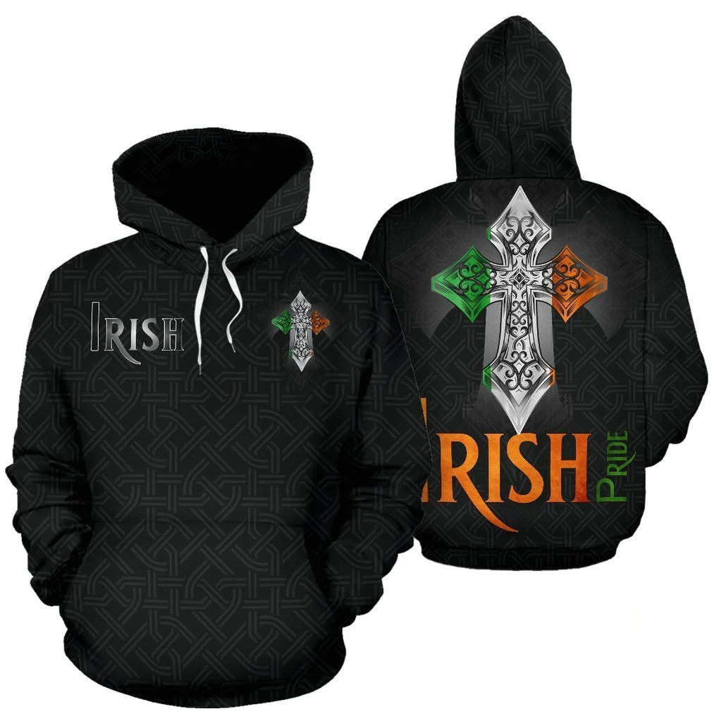 Irish Pride Celtic All Over Printed Hoodie For Men & Women St Patrick''s Day
