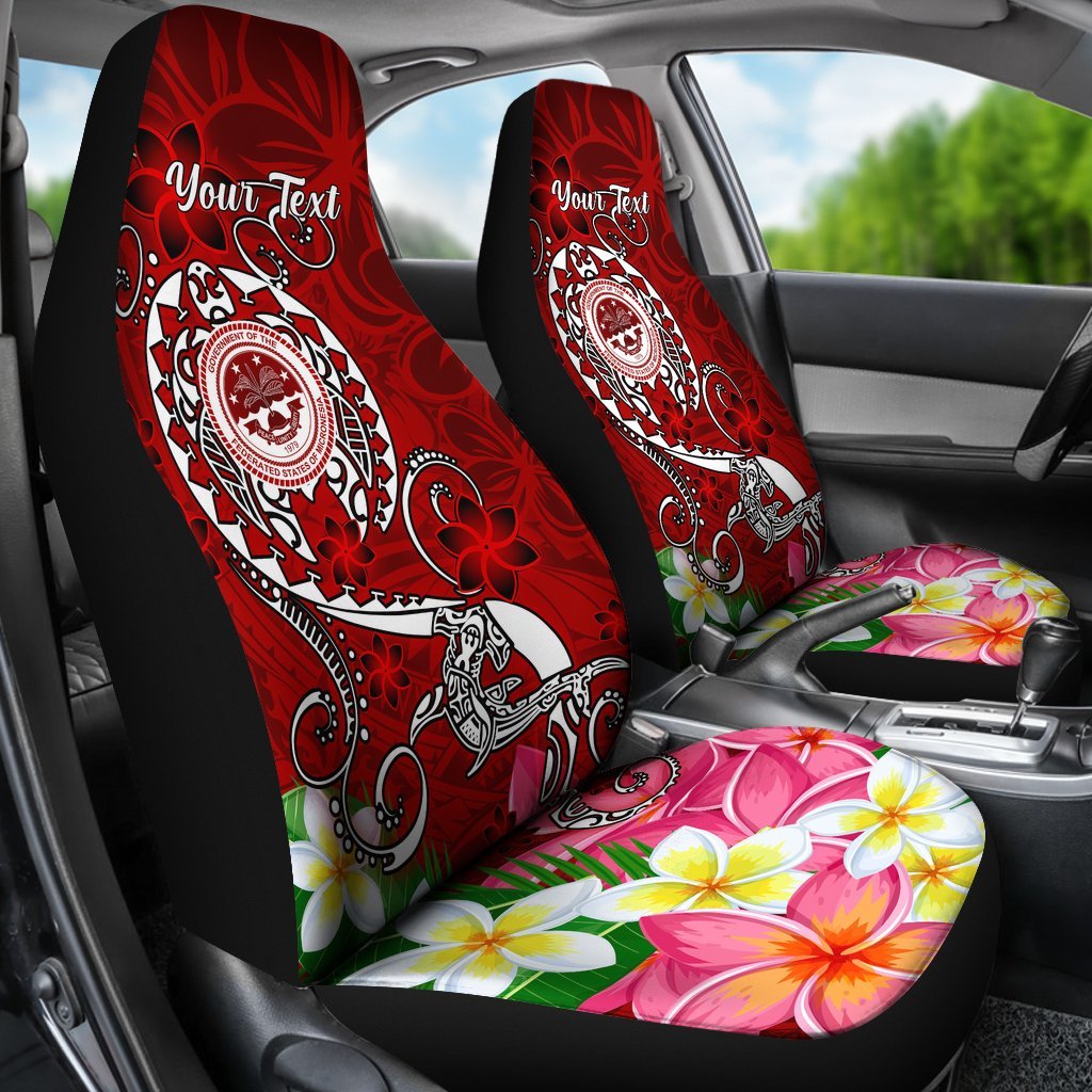 FSM Personalised Car Seat Turtle Plumeria (Red)
