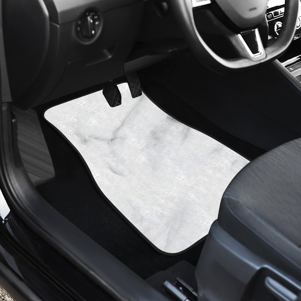 White Marble Print Front And Back Car Floor Mats/ Front Car Mat