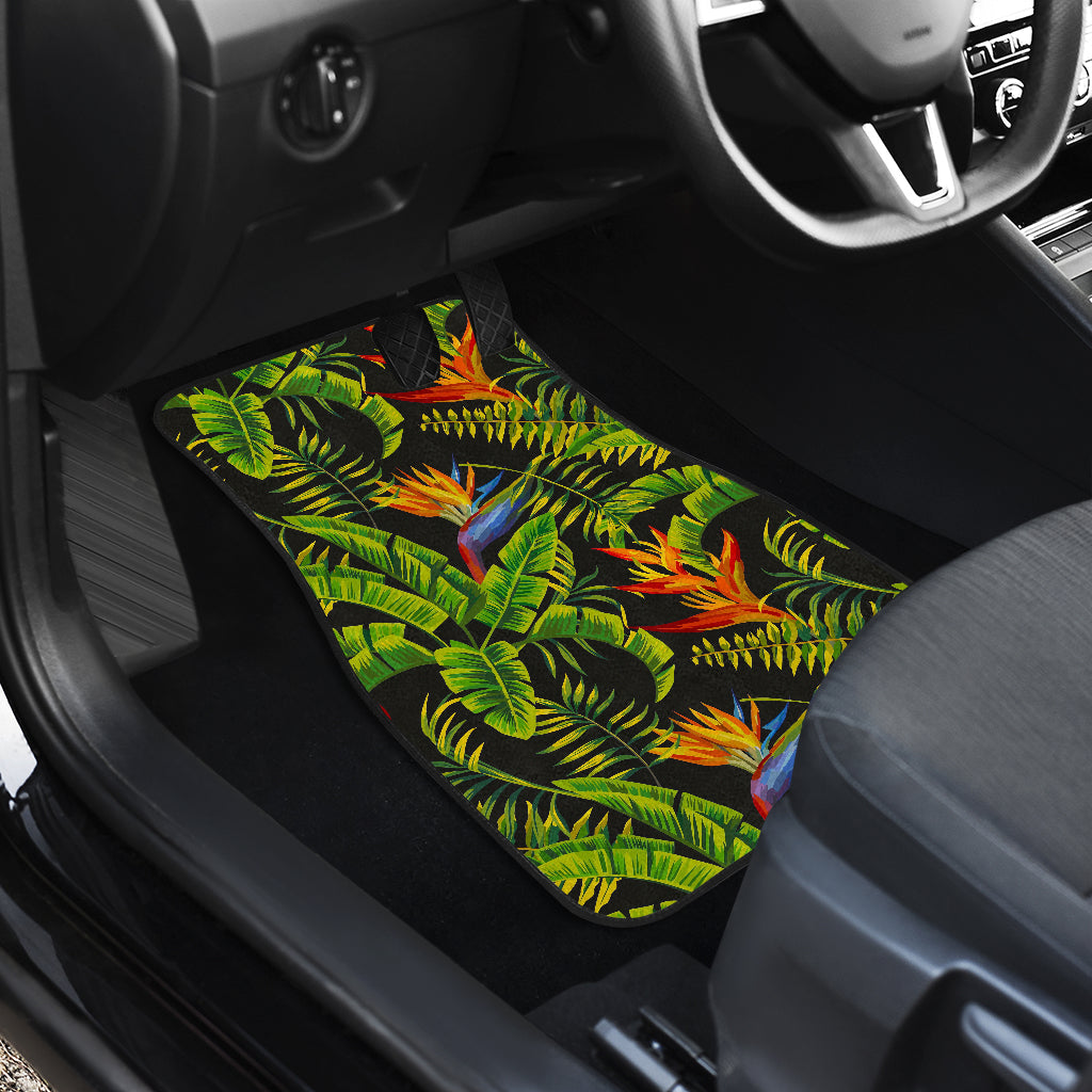 Tropical Summer Pattern Print Front And Back Car Floor Mats/ Front Car Mat