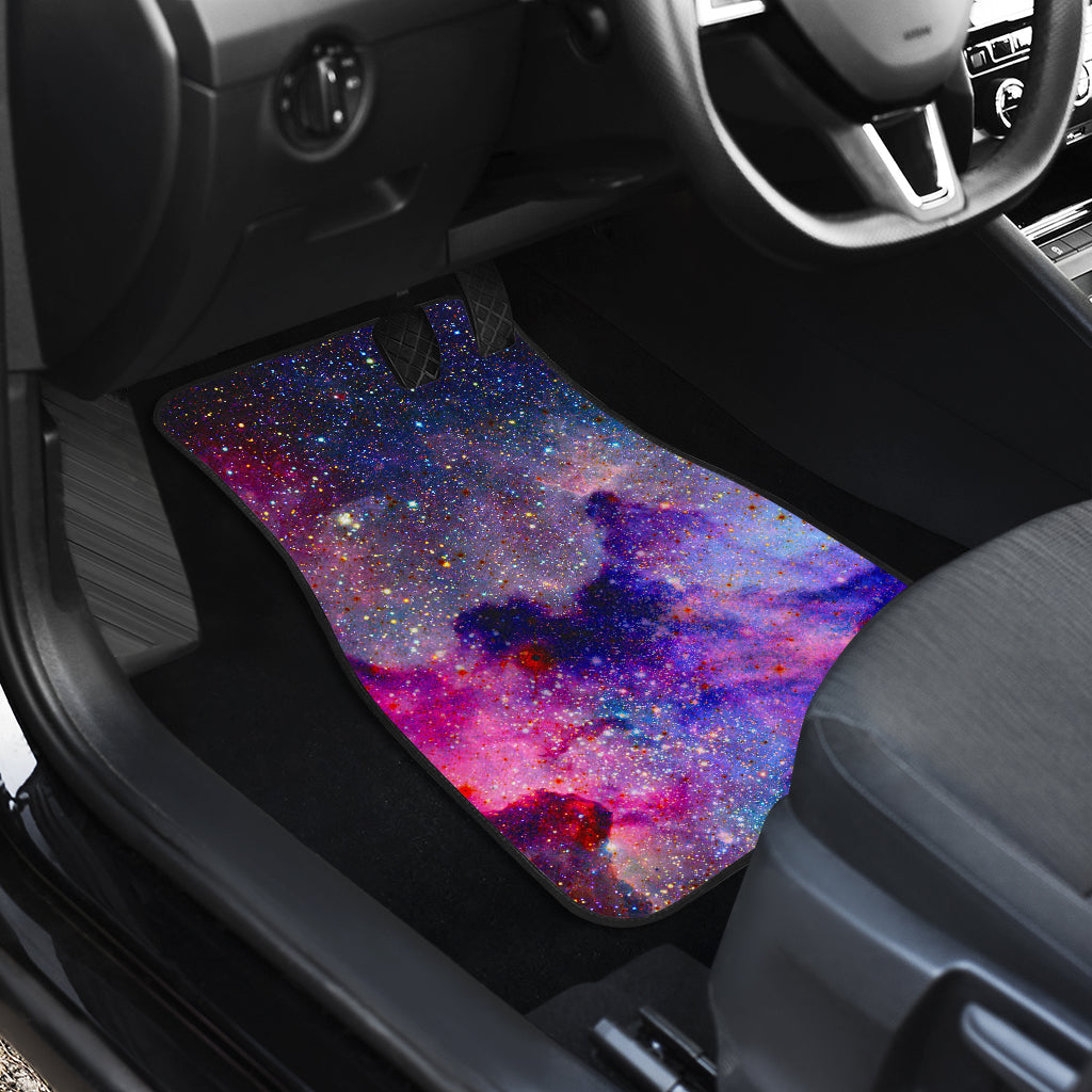 Colorful Nebula Galaxy Space Print Front And Back Car Floor Mats/ Front Car Mat