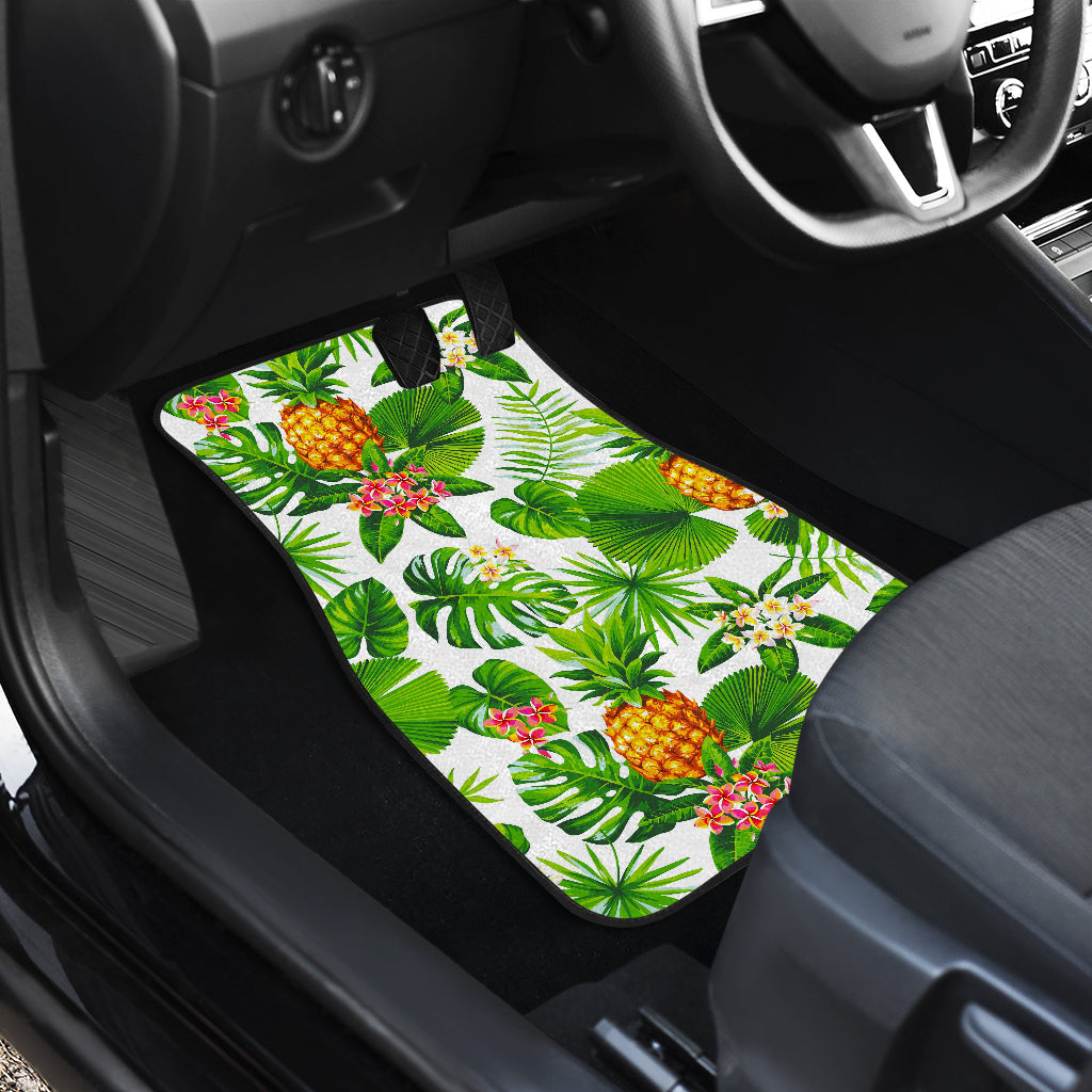 Aloha Hawaiian Pineapple Pattern Print Front And Back Car Floor Mats/ Front Car Mat