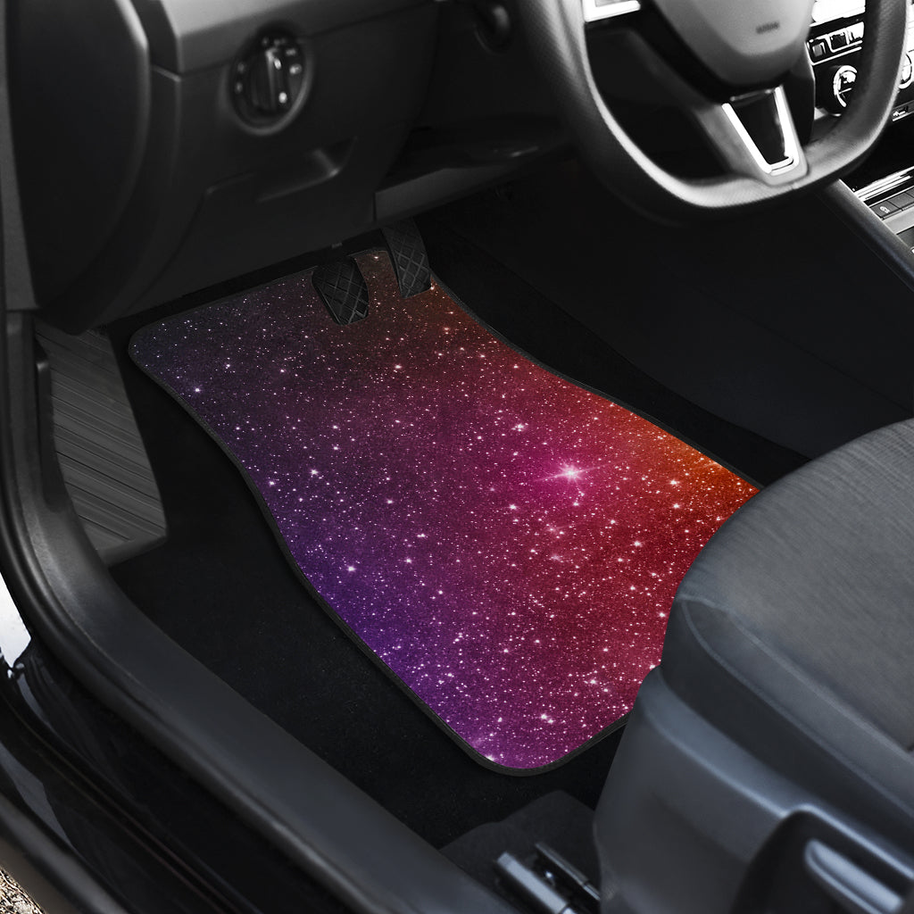 Colorful Stardust Galaxy Space Print Front And Back Car Floor Mats/ Front Car Mat