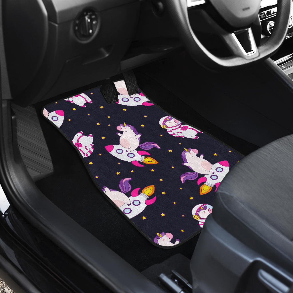 Space Astronaut Unicorn Pattern Print Front And Back Car Floor Mats/ Front Car Mat