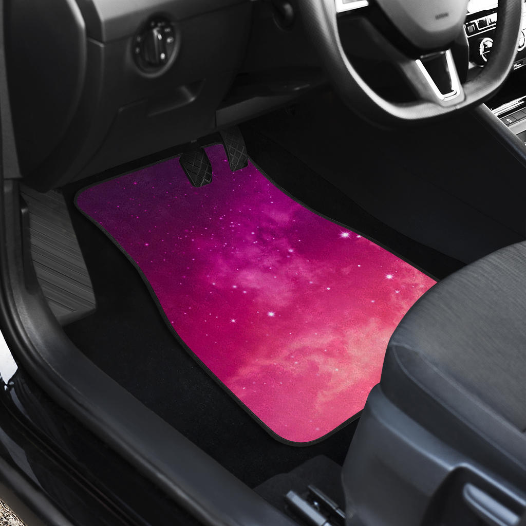 Purple Nebula Cloud Galaxy Space Print Front And Back Car Floor Mats/ Front Car Mat