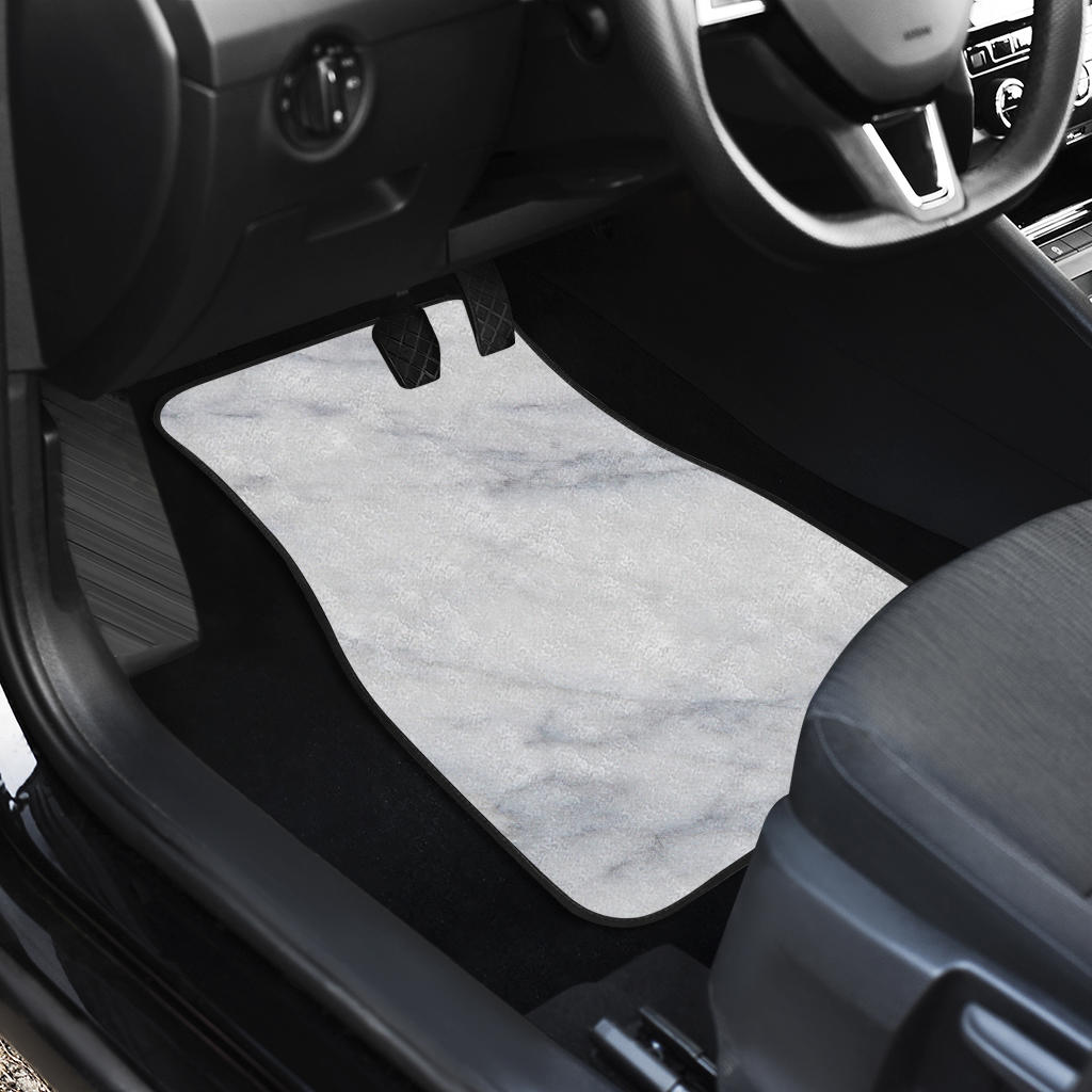 Smoke Grey Marble Print Front And Back Car Floor Mats/ Front Car Mat