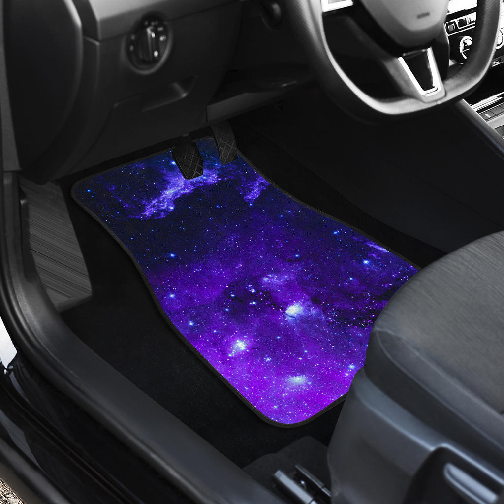 Purple Stars Nebula Galaxy Space Print Front And Back Car Floor Mats/ Front Car Mat