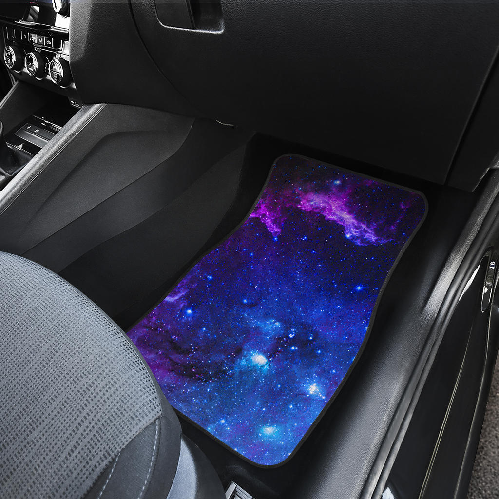 Purple Galaxy Space Blue Starfield Print Front And Back Car Floor Mats/ Front Car Mat