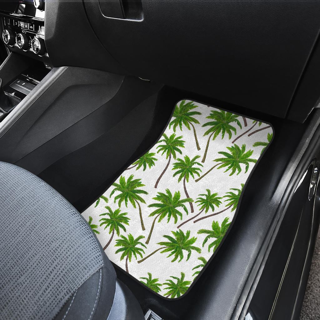 Palm Tree Pattern Print Front And Back Car Floor Mats/ Front Car Mat
