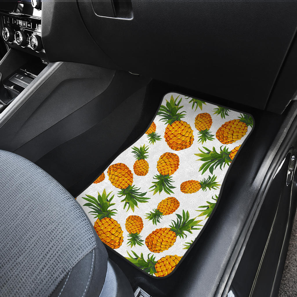 Summer Pineapple Pattern Print Front And Back Car Floor Mats/ Front Car Mat