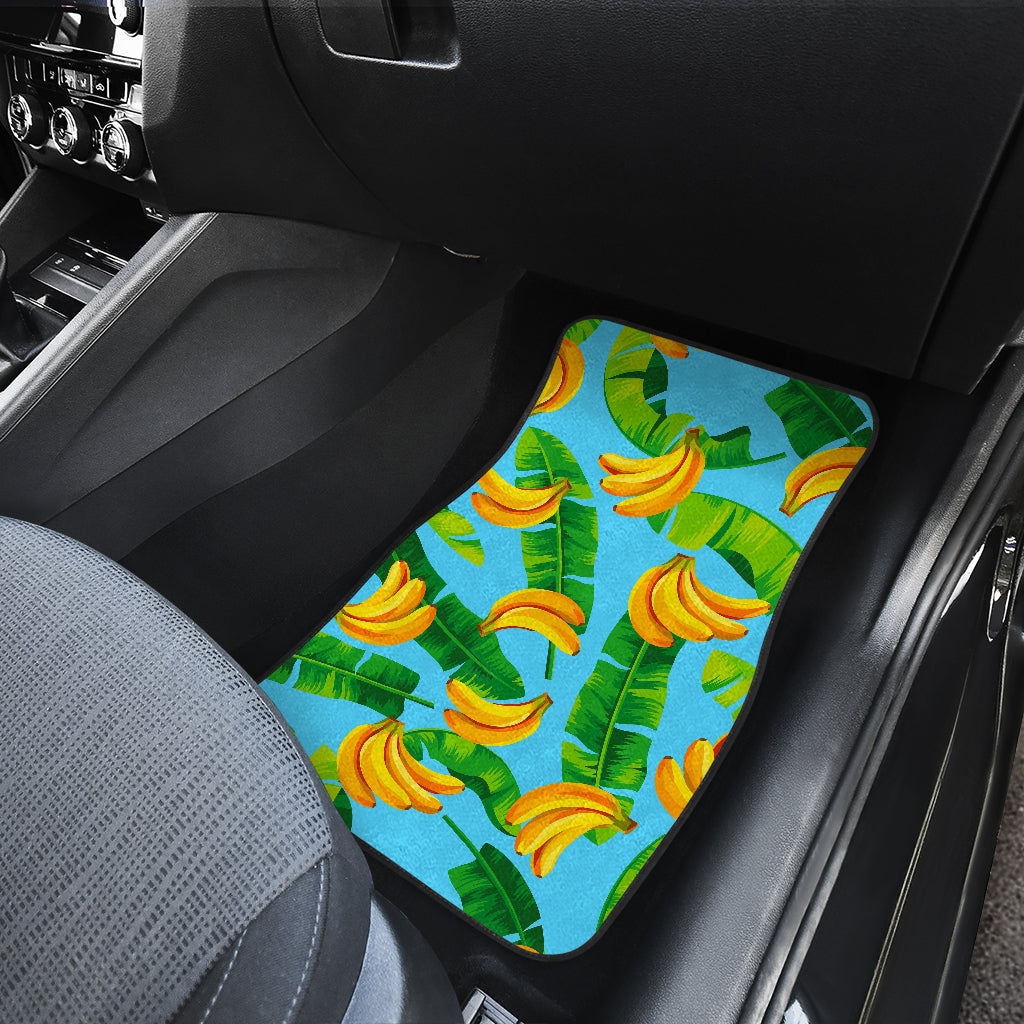Banana Leaf Pattern Print Front And Back Car Floor Mats/ Front Car Mat