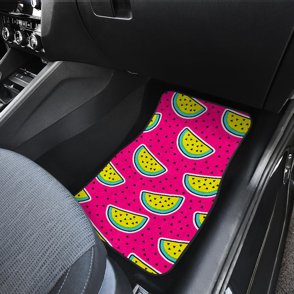Purple Fancy Watermelon Pattern Print Front And Back Car Floor Mats/ Front Car Mat