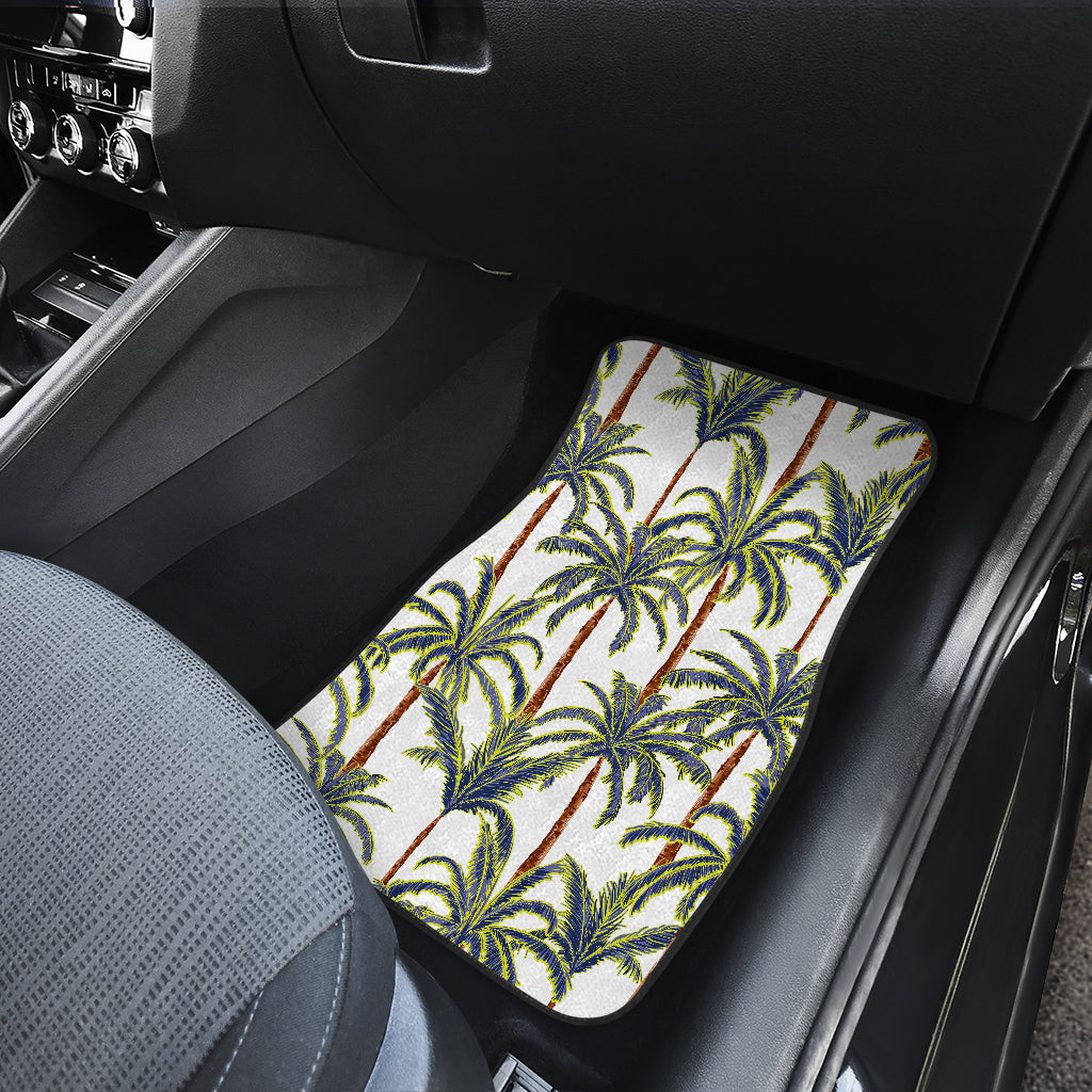 Vintage Palm Tree Beach Pattern Print Front And Back Car Floor Mats/ Front Car Mat