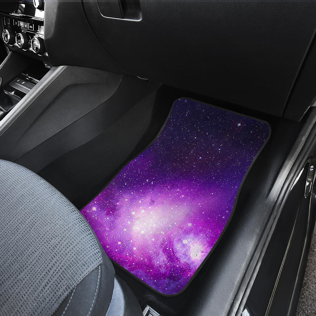 Purple Starfield Galaxy Space Print Front And Back Car Floor Mats/ Front Car Mat