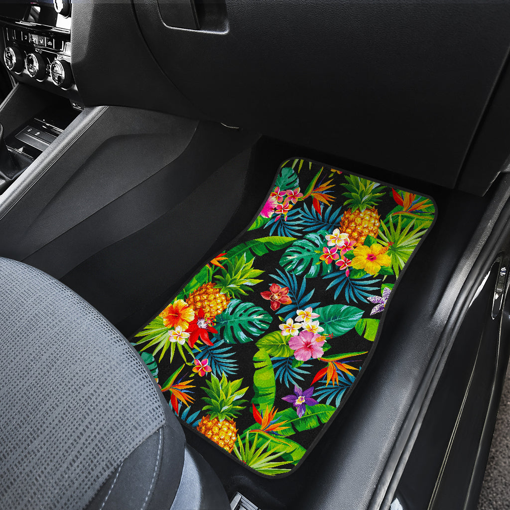 Aloha Hawaiian Tropical Pattern Print Front And Back Car Floor Mats/ Front Car Mat