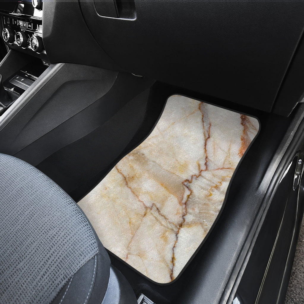 Brown Marble Print Front And Back Car Floor Mats/ Front Car Mat
