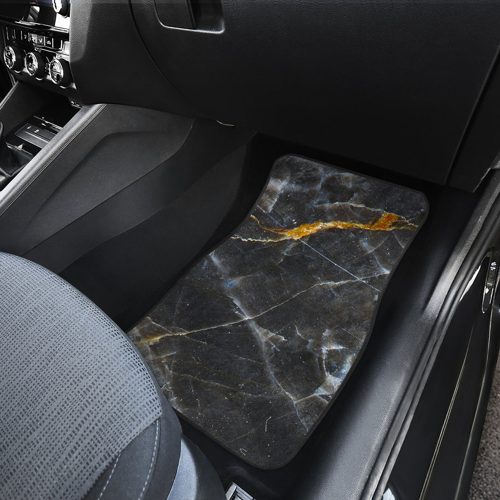 Black Grey Marble Print Front And Back Car Floor Mats/ Front Car Mat