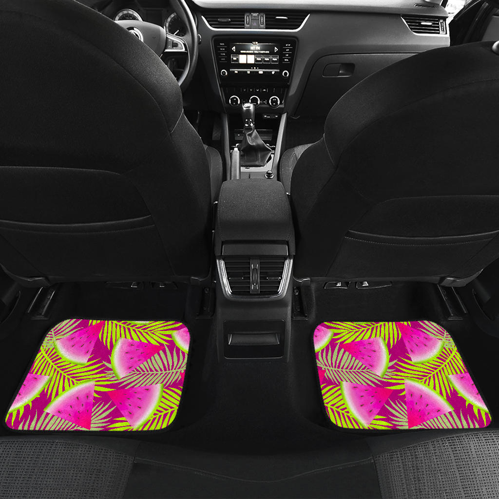 Purple Tropical Watermelon Pattern Print Front And Back Car Floor Mats/ Front Car Mat